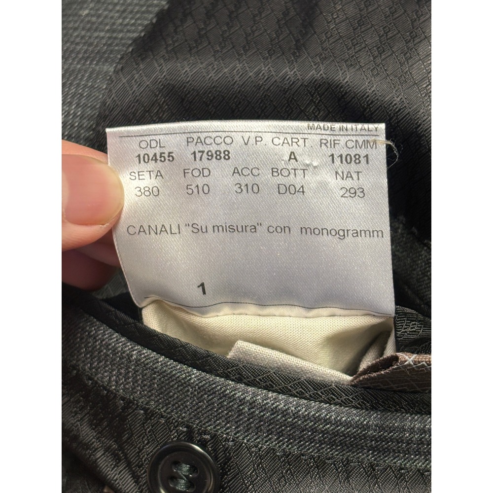 Canali x Su Misura Wool Plaid Windownpane Blazer Jacket Mens Italy Made 44L - Picture 10 of 15